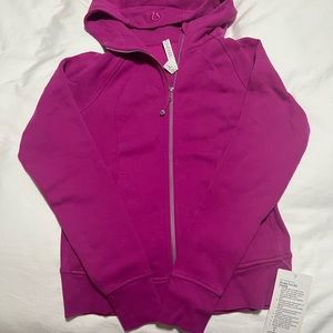 Lululemon athletica Scuba Full Zip Hoodie in hot pink. Size 6. New with tags.